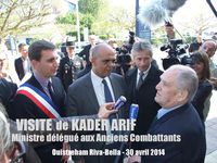 Visite de Kader Arif, Ministre délégué aux Anciens Combattants - Ouistreham Riva Bella - 30 avril 2014